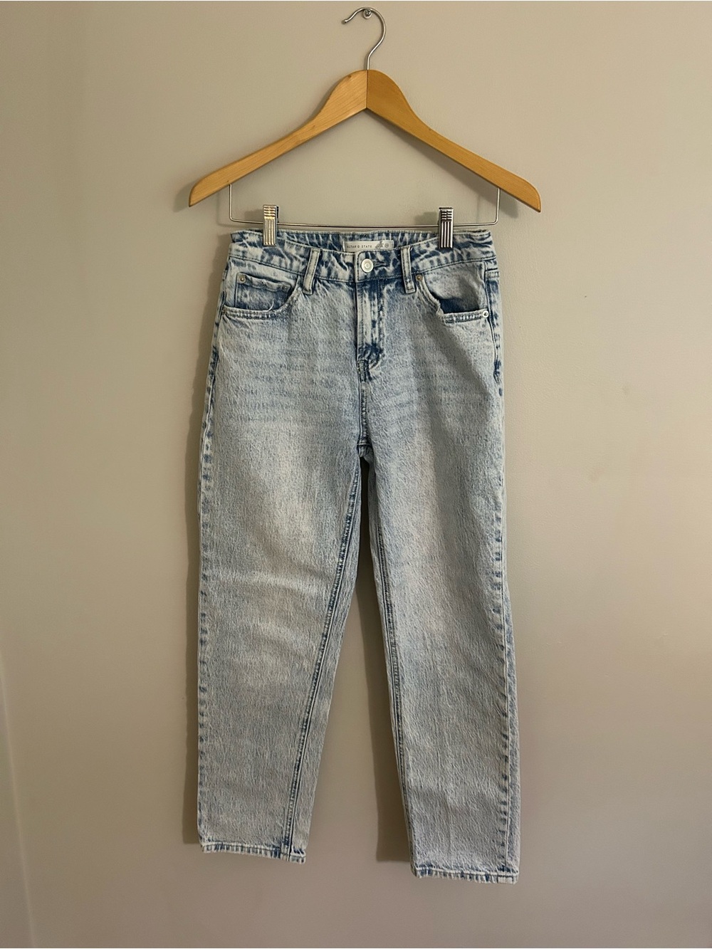 Altar'd State Light Blue High-Rise Straight Jeans